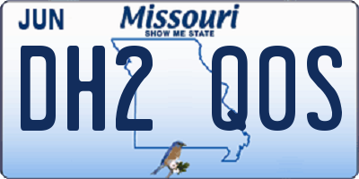 MO license plate DH2Q0S