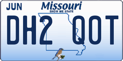 MO license plate DH2Q0T
