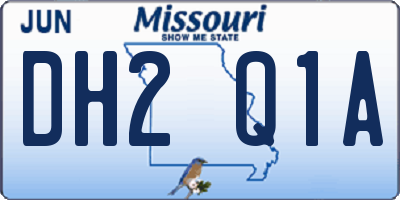 MO license plate DH2Q1A