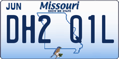 MO license plate DH2Q1L