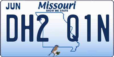 MO license plate DH2Q1N