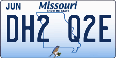 MO license plate DH2Q2E