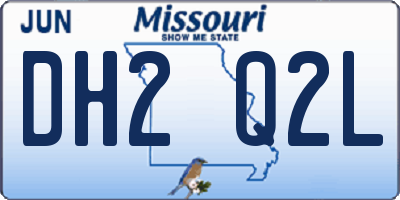 MO license plate DH2Q2L
