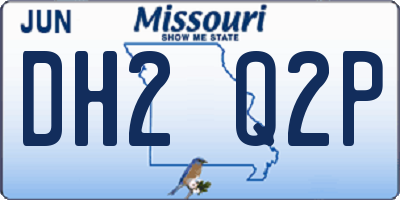 MO license plate DH2Q2P