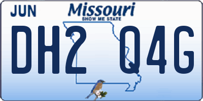 MO license plate DH2Q4G