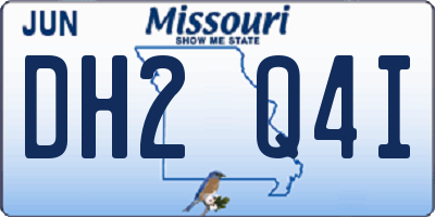 MO license plate DH2Q4I