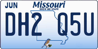 MO license plate DH2Q5U