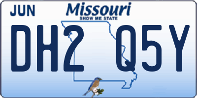 MO license plate DH2Q5Y