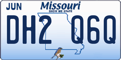 MO license plate DH2Q6Q