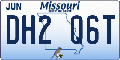 MO license plate DH2Q6T