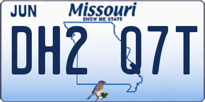 MO license plate DH2Q7T