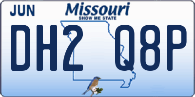 MO license plate DH2Q8P