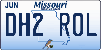 MO license plate DH2R0L