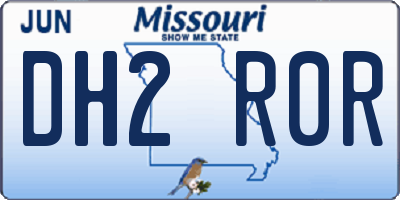 MO license plate DH2R0R
