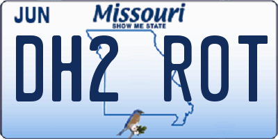 MO license plate DH2R0T