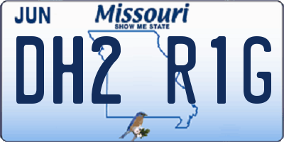 MO license plate DH2R1G