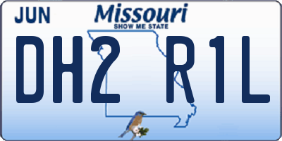 MO license plate DH2R1L