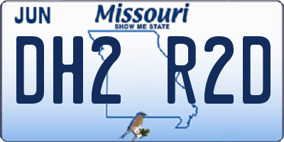 MO license plate DH2R2D