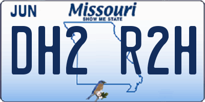 MO license plate DH2R2H