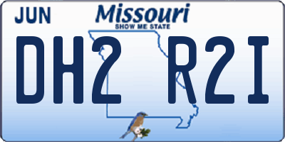 MO license plate DH2R2I