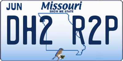 MO license plate DH2R2P