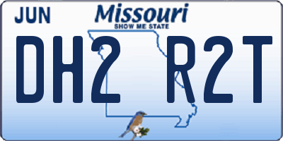 MO license plate DH2R2T