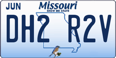 MO license plate DH2R2V