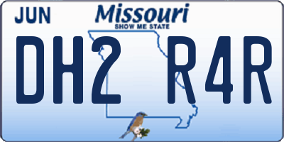 MO license plate DH2R4R