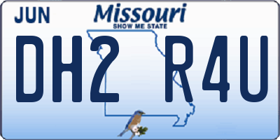 MO license plate DH2R4U