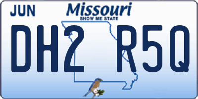MO license plate DH2R5Q