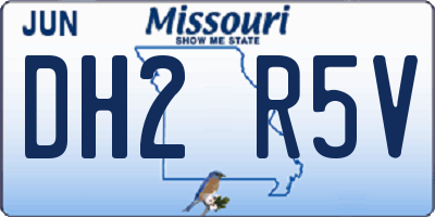 MO license plate DH2R5V