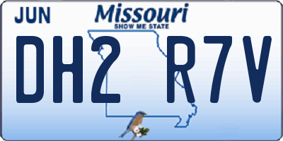 MO license plate DH2R7V