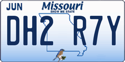 MO license plate DH2R7Y