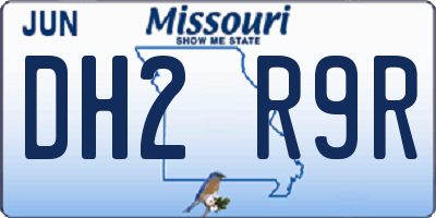MO license plate DH2R9R