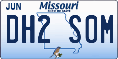 MO license plate DH2S0M