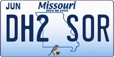 MO license plate DH2S0R