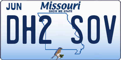 MO license plate DH2S0V