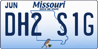 MO license plate DH2S1G