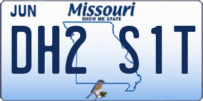 MO license plate DH2S1T