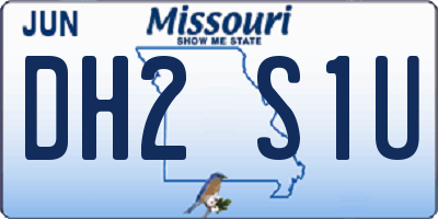 MO license plate DH2S1U