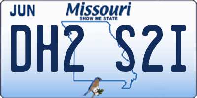 MO license plate DH2S2I