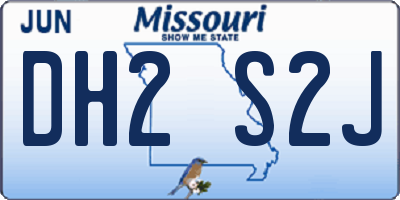 MO license plate DH2S2J