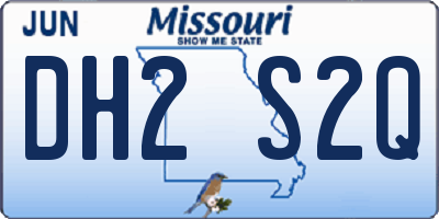 MO license plate DH2S2Q