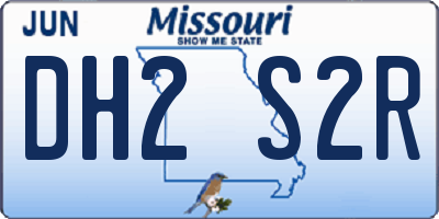 MO license plate DH2S2R