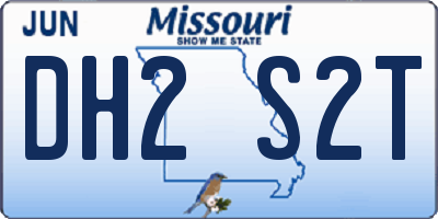 MO license plate DH2S2T