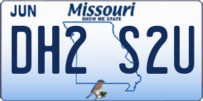 MO license plate DH2S2U