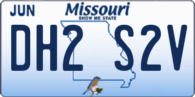 MO license plate DH2S2V