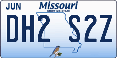 MO license plate DH2S2Z