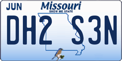 MO license plate DH2S3N