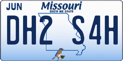 MO license plate DH2S4H